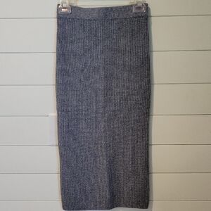 CLUB MONACO CASHMERE RIBBED SKIRT XS GRAY